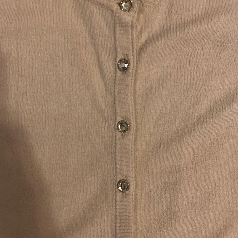 Pink Cardigan with Rhinestone Buttons - Picture 2 of 3